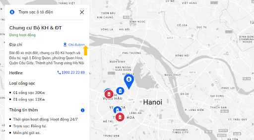 Tìm trạm sạc trên website - bước 4